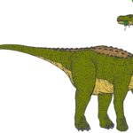 Magyarosaurus eating scaled