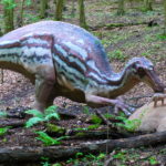 Maiasaura in the park scaled