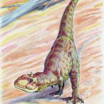 Majungasaurus bending neck