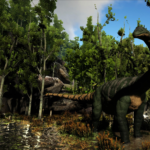 Shunosaurus in the park