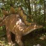 Stegosaurus walking scaled